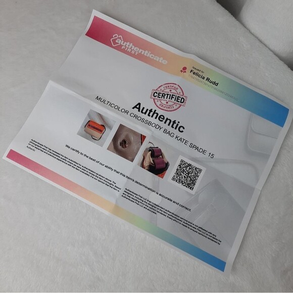 Kate Spade Orange and Purple Canvas Crossbody Bag - Picture 8 of 8